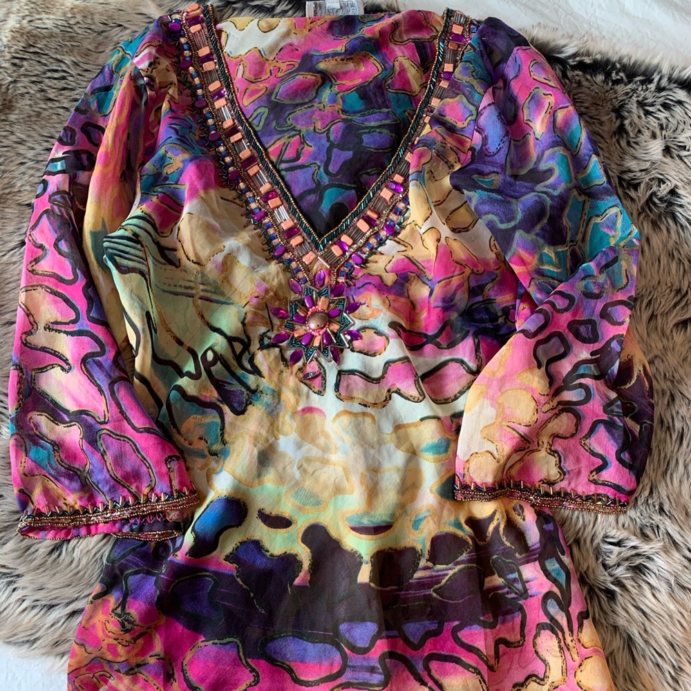 Beaded swim cover